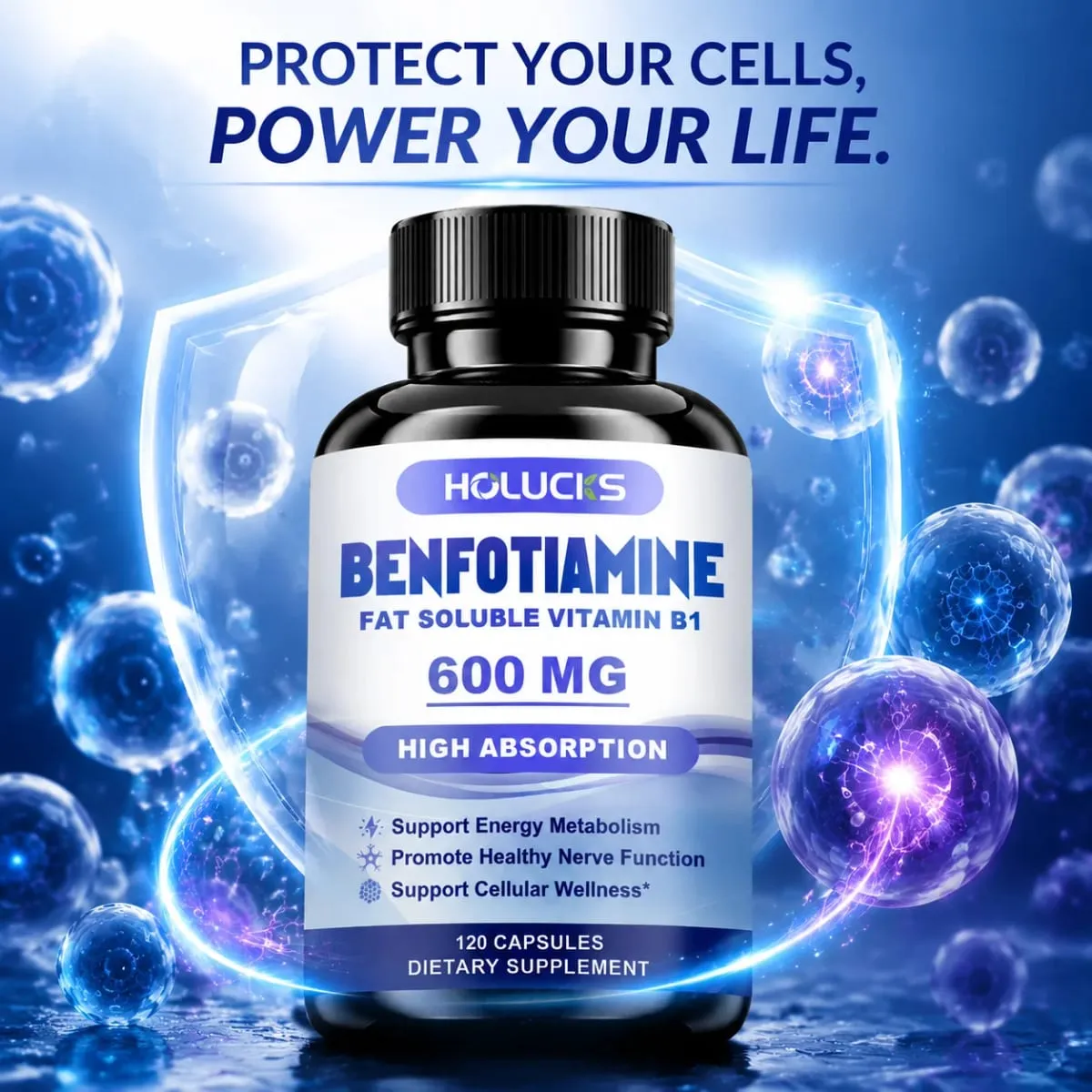 Benfotiamine Capsules Help Maintain Healthy Glucose Metabolism Support Nerve Health Cellular Protection Antioxidant Defense — image 4