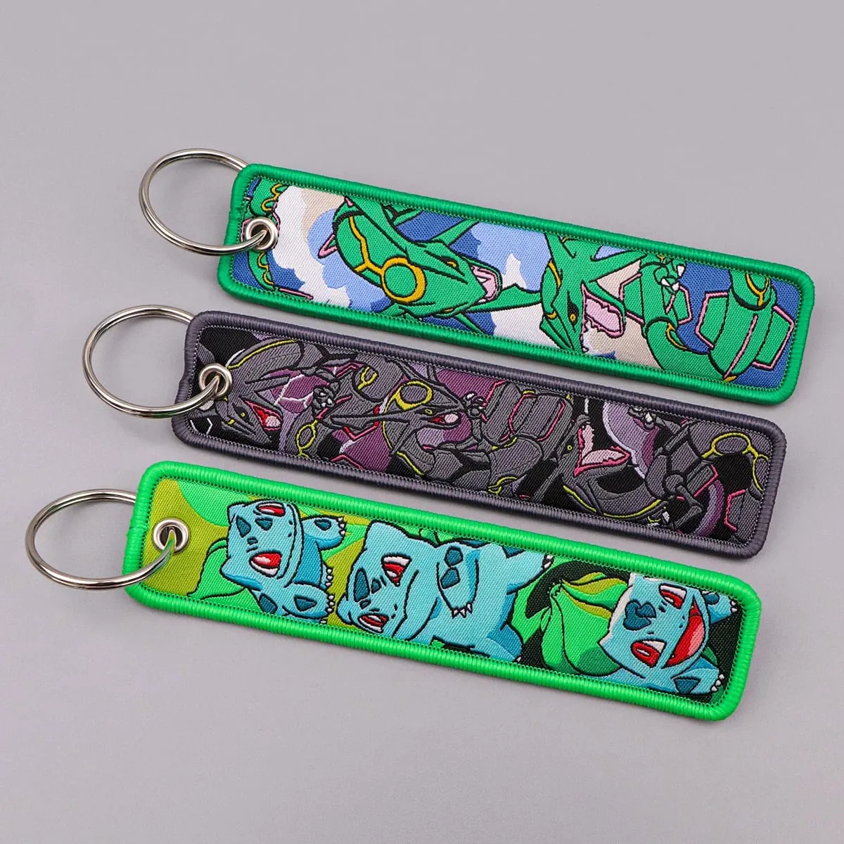 Pokémon Anime Elf Monsters Keychain for Cars Backpack Key Holders Embroidery Keyrings Key Tag Jet Tag Accessories Gifts 1pcs
