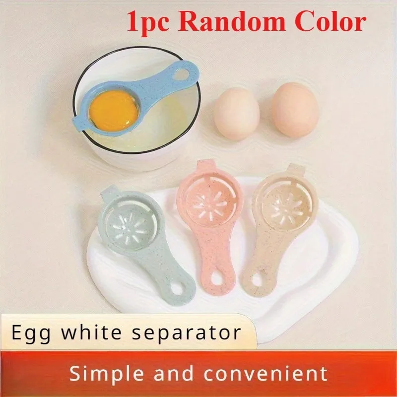 1pc Sustainable Wheat Straw Egg Separator - Easy Yolk & White Filter For Baking Kitchen Gadget