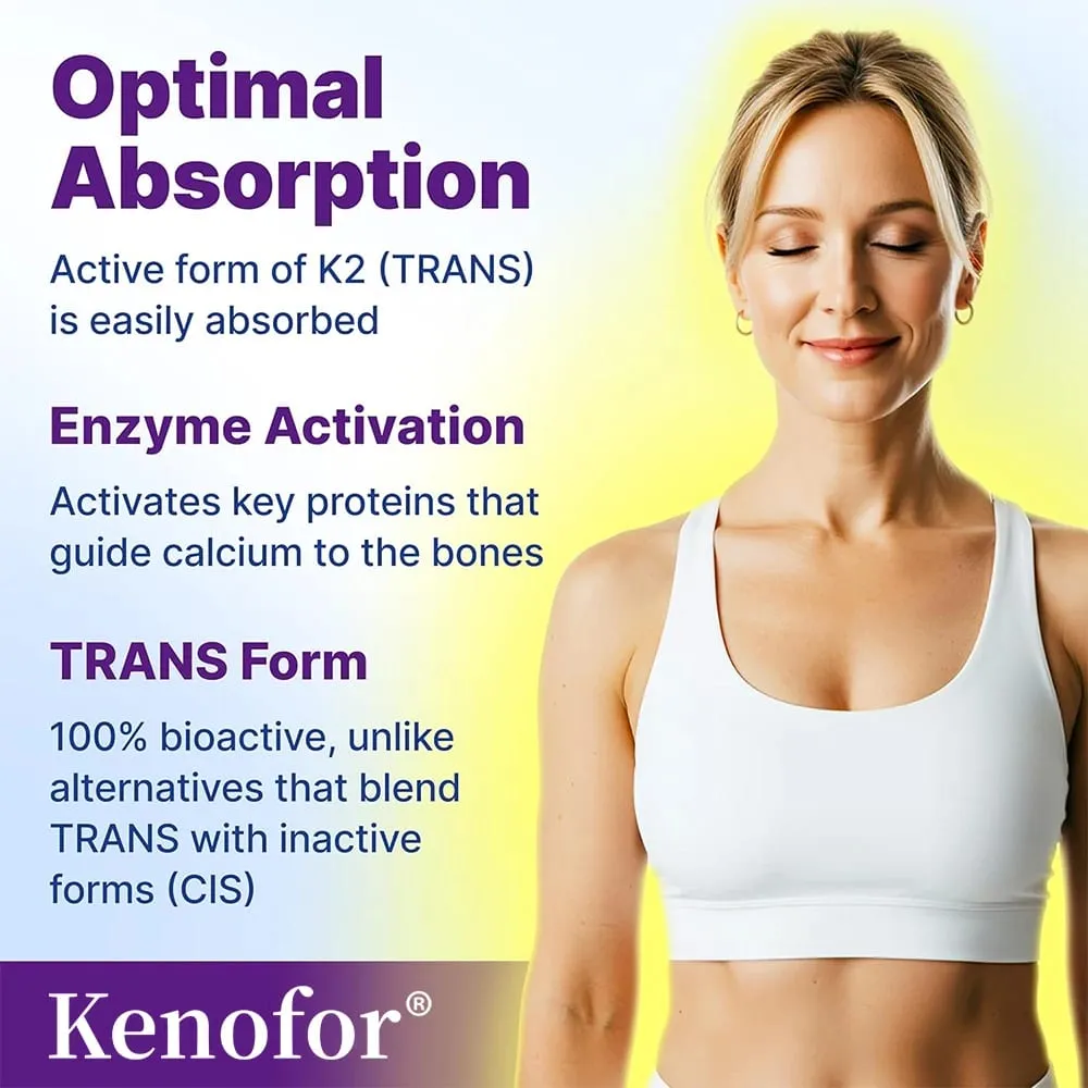 Vitamin K2 Capsules - MK-4 & MK-7 Support Calcium Metabolism Bone Teeth Joint & Cardiovascular Wellness Daily Immune Balance — image 5