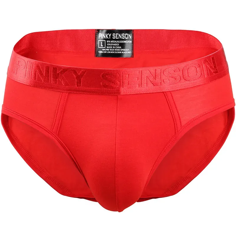 Marca Pinky Seaso, los más vendidos, pantalones triangulares sexis, ropa interior fina de Modal de Color sólido, calzoncillos de Modal ventilados de talla grande para hombres — image 26