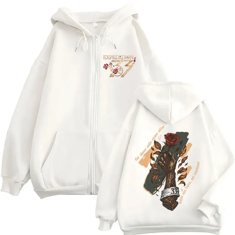 Game Clair Obscur Expedition 33 for Those Who Come After Zipper Hoodies Men Women Clothing Fashion Zip Up Sweatshirt Jacket Coat