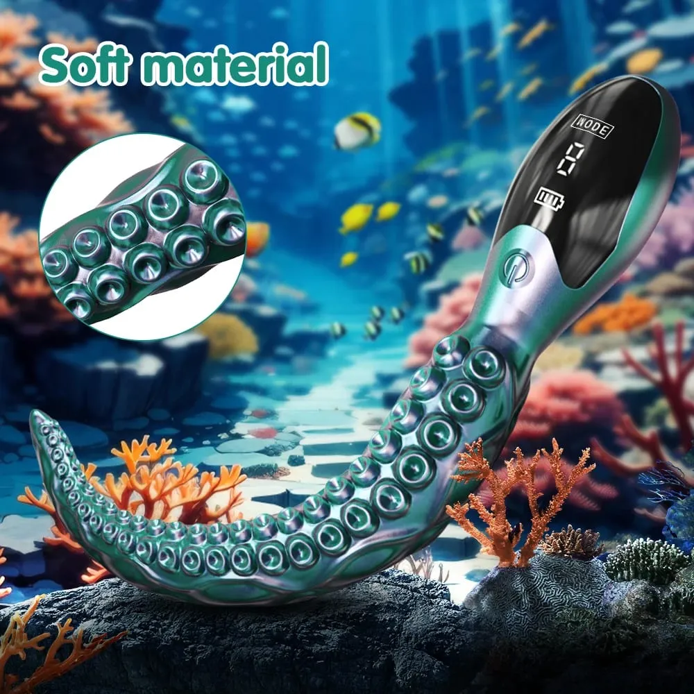 Vibrating Realistic G-Spot Dildos - LED Display Octopus Tentacle Clitoral Vibrator 10.7" Silicone Dildo Adult Sex Toys for Women