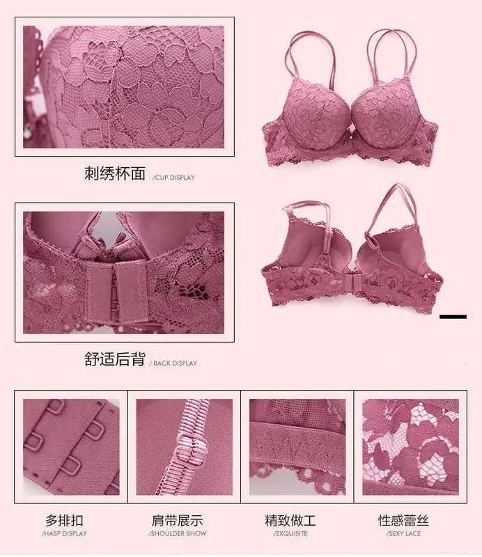 Underkläder Sexig BH Set Kvinnor Push Up Lenceria Mujer Femme Bygel Langerie Girl Bralette BHar Och Trosor Feminina Spetsunderkläder — image 3