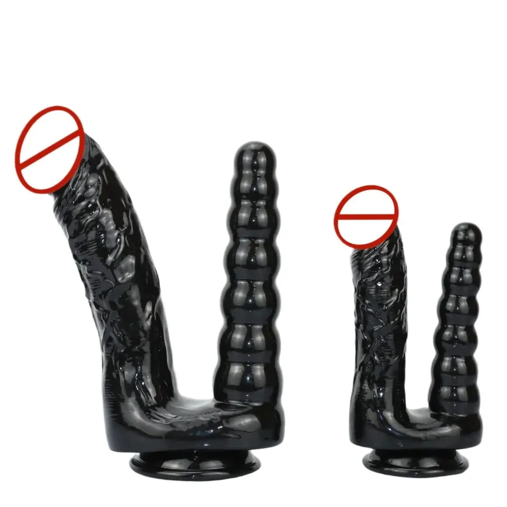 Giant Double Headed Dildo Anal Plug Double Insertion Pinasisigla ang Vaginal Anal Dilator Pang-adultong Sex Toy para sa Lesbian Women — image 1