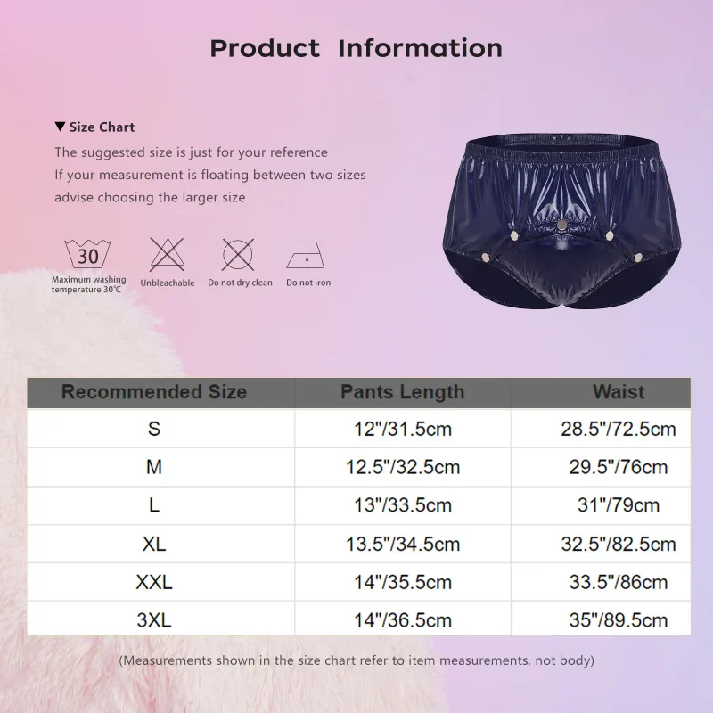 Cuecas masculinas com capa de fralda à prova d'água, com botões de pressão frontal, anti-vazamento, roupa íntima adaptável para idosos, necessidades especiais — image 6