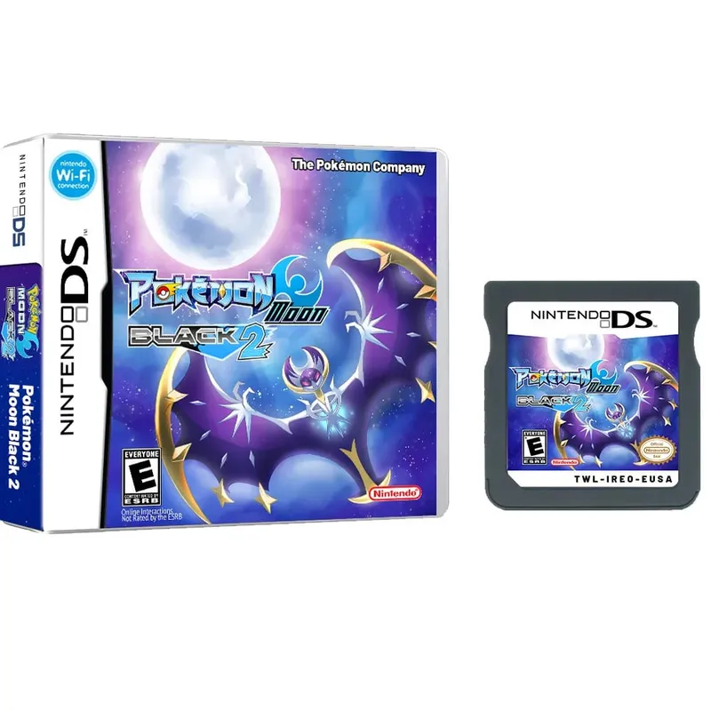 Anime Pokemon Series NDS Game Cartridge Video Game Console Moemon Silver Yellow KAIZO MoonBlack2 Hobby Collection Gifts Toys — image 7