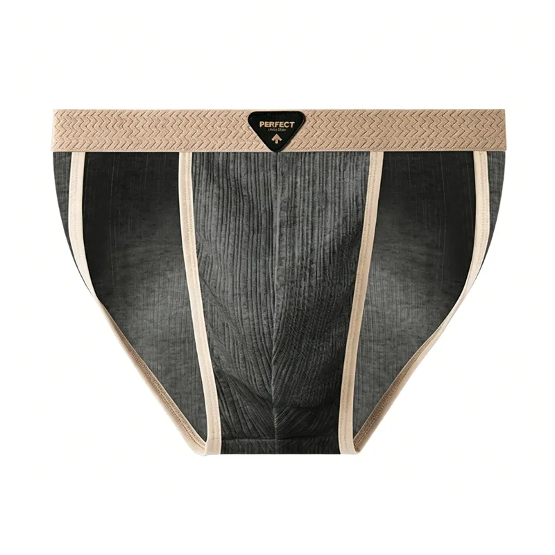 4pcs/set Men's Cotton Briefs Fashionable U Convex Pouch Underwear Soft Breathable Mid Rise Triangle Panties Plus Size L-4XL — image 5