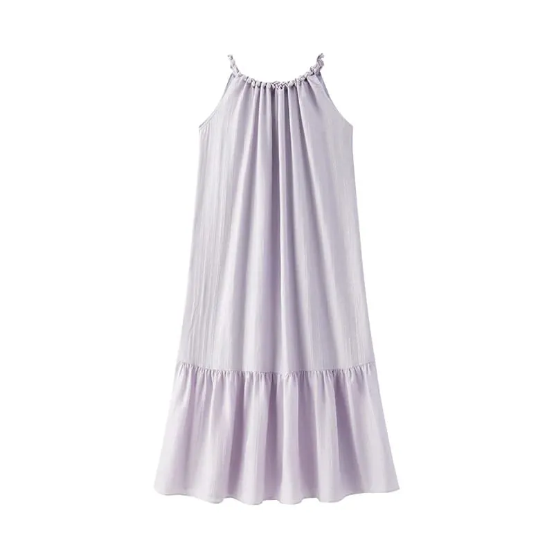 Semir 女性ドレスちょう結びテクスチャーホルターネック休暇 A ラインマキシ 2026 夏ロマンチックなフレッシュエレガントソフト快適なホリデートップ — image 8