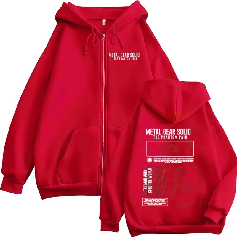 Metal Gear Solid 5 The Phantom Pain Venom Snake MGS5 Zipper Hoodies Men's Women Clothing Zip Up Hooded Sweatshirts Jackets — image 4