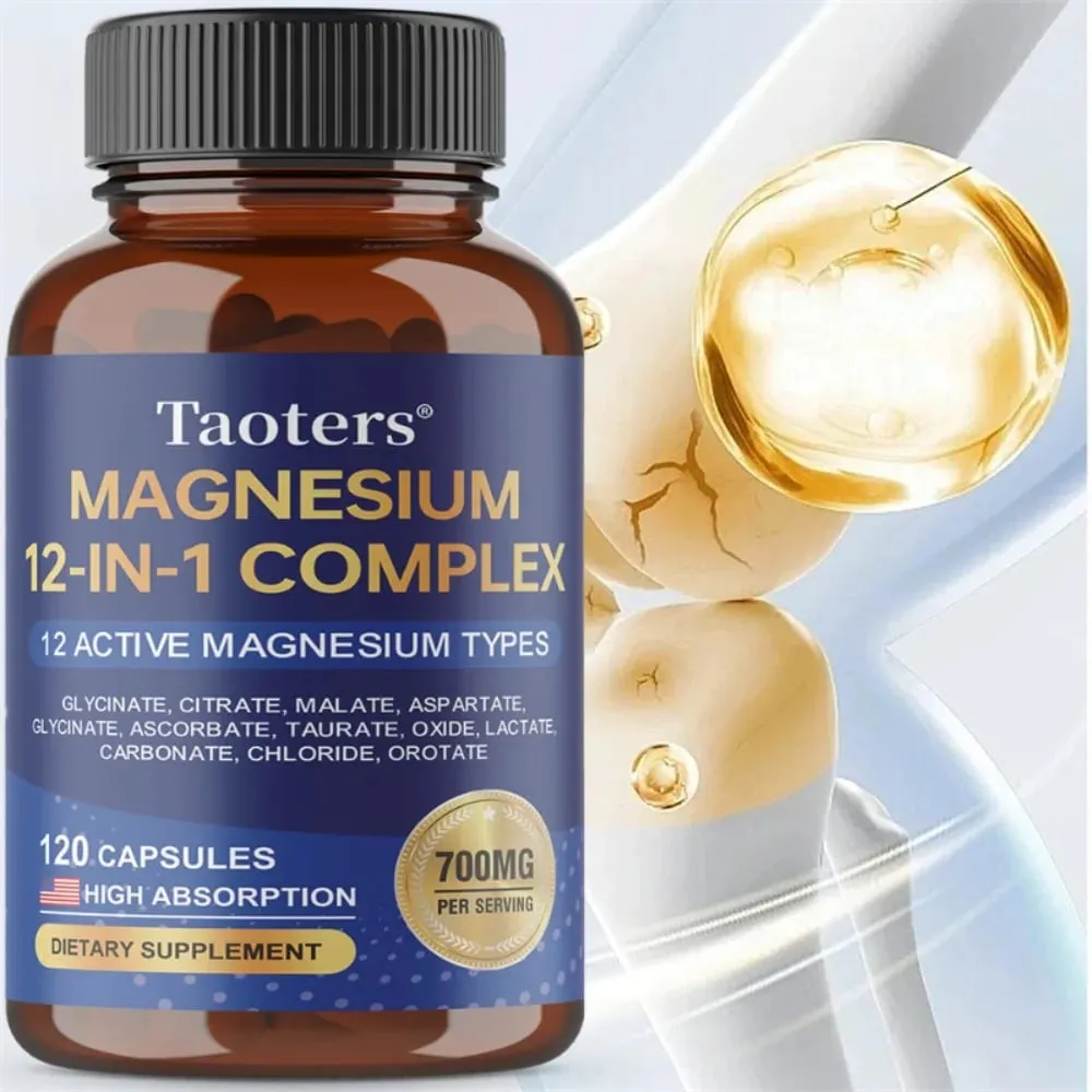 Magnesium 12-IN-1 Complex - Sinusuportahan ang Heart and Bone Health Aids Relaxation Nagpapabuti sa Lakas ng Muscle at Nagpapalakas ng Immunity — image 2