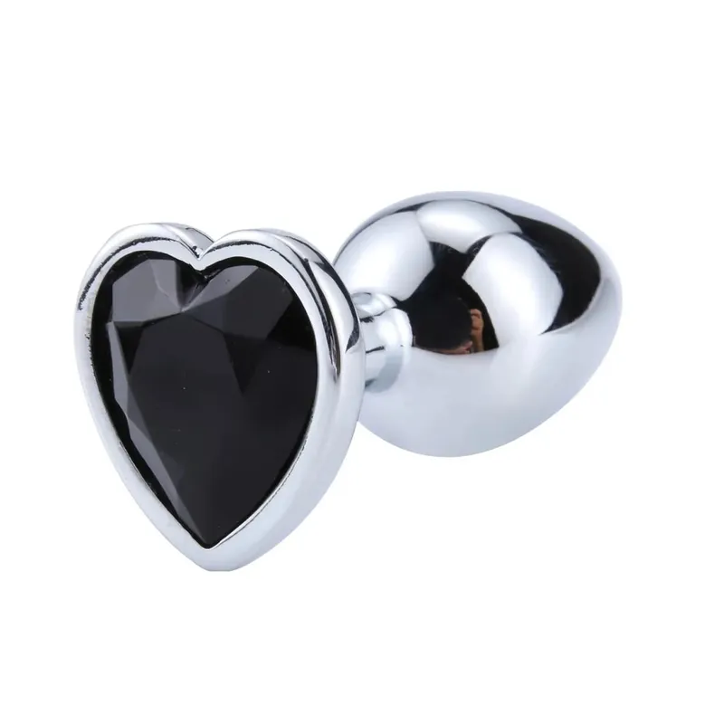 S/M/L Anal Plug Heart Shape Crystal Metal Anal Beads Butt Plug Prostate Massager Adult Gay Products Sex Toy Shop for Female Male