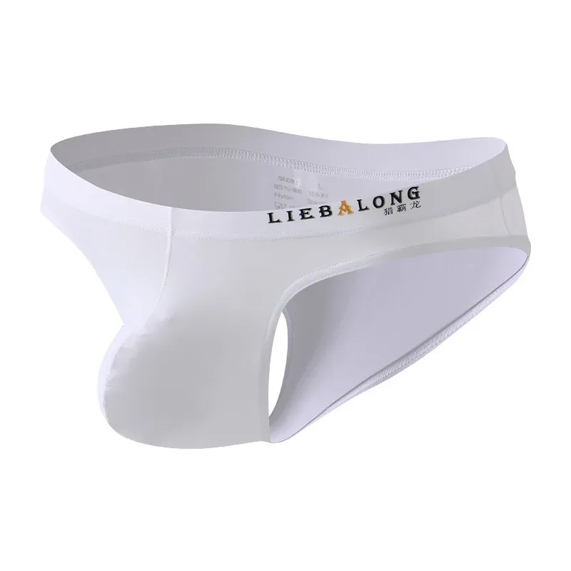 Cuecas masculinas biquíni sexy roupa interior masculina de seda gelo pênis bolsa cuecas calzoncillos hombre deslizamento gay lingerie sólida — image 19