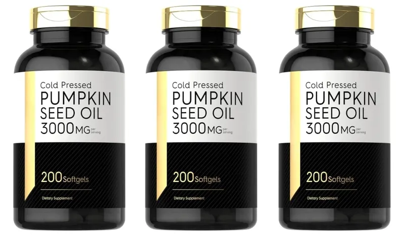 Cold Pressed Pumpkin Seed Oil Softgels 3000mg Omega 6 & 9 Dietary Supplement for Men Women Wellness Quick Release 200 Count — image 8