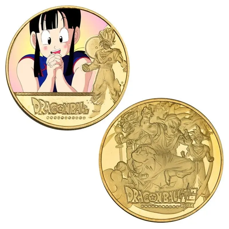 Dragon Ball Banhado A Ouro Moeda de Ouro Son Goku Vegeta Moedas Comemorativas Crianças Clássico Anime Periféricos Coleção Brinquedo Lembrança — image 8
