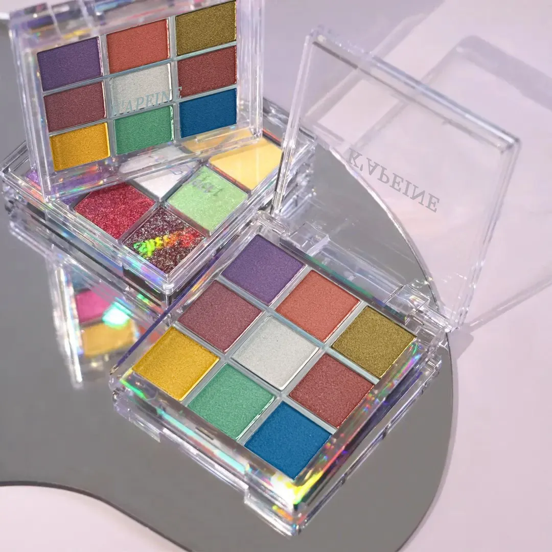 9-Color Glitter Chameleon Eyeshadow Palette Waterproof Long Lasting Pressed Powder Cosmetic Kit Fashion Women Eye MakeUp Pallete — image 7