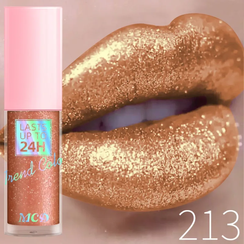 18 Χρώματα Diamonds Glitter Lip Gloss Μεγάλης διάρκειας Αδιάβροχο Υγρό Κραγιόν Pearl Shining Lip Color Sparking Lip Makeup Women — image 17