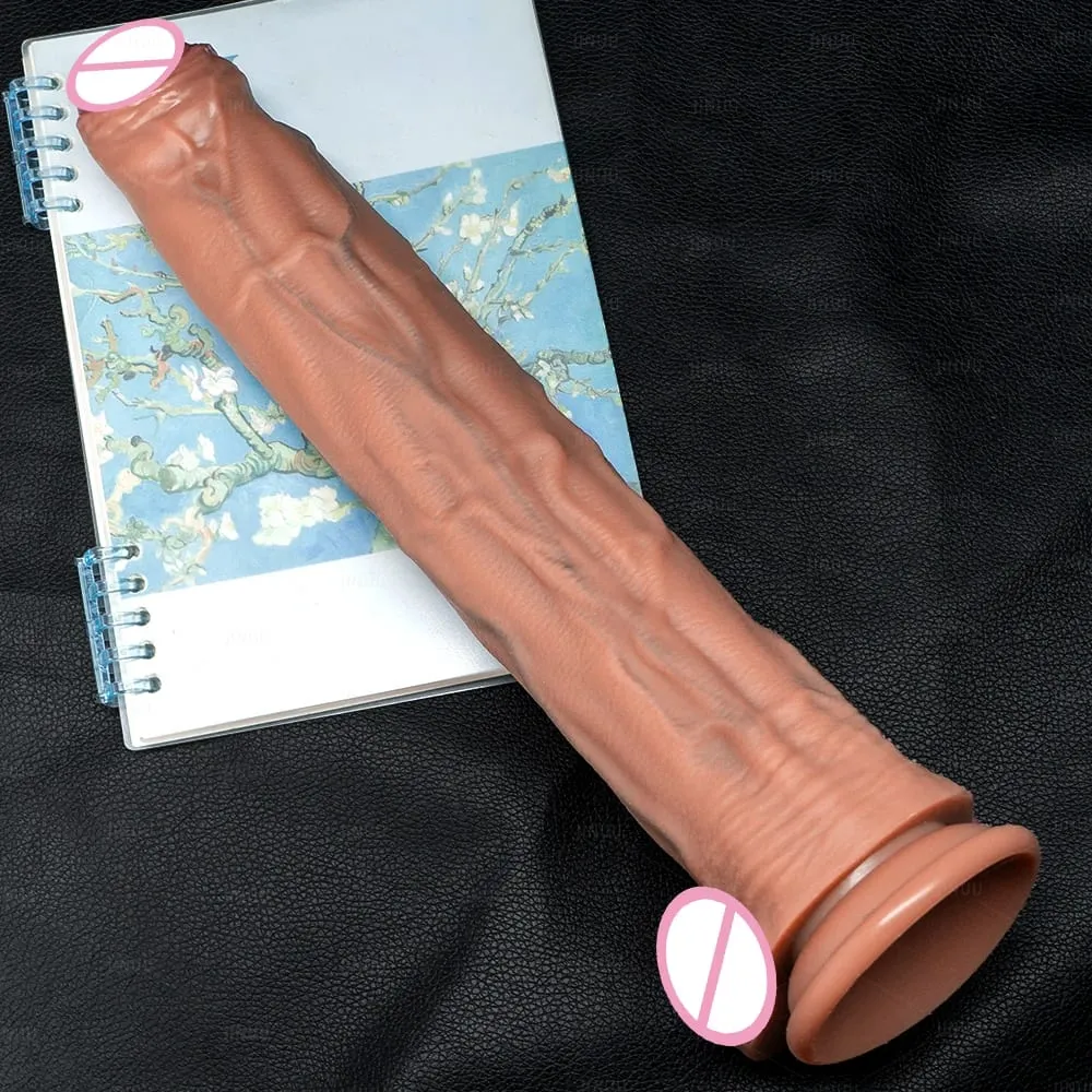 Realistic 5 Sizes Big Dildo Silicone Suction Cup Huge Penis Couples Masturbation Soft Cock Woman Man Anal Adult Sex Toy — image 5