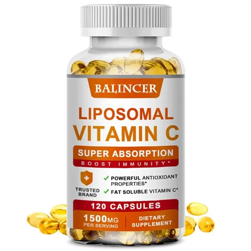 Lipozomal C Vitamini 1500mg Yüksek Emilim C Vitamini Bağışıklık Sistemi ve Kollajen Yüksek Potansiyelli Yağda Çözünür Askorbik Asit Takviyesi — image 9