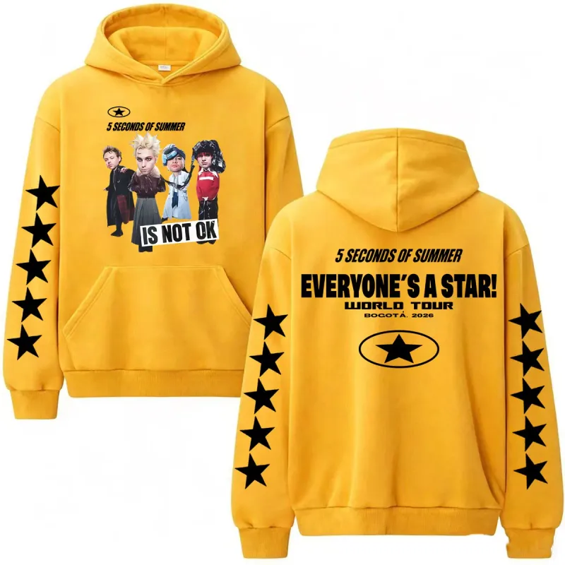 5 Seconds of Summer Everyone's A Star 2026 World Tour Hoodies Men's Clothes Hip Hop Pop Music Sweatshirt Casual Fleece Pullovers — image 10