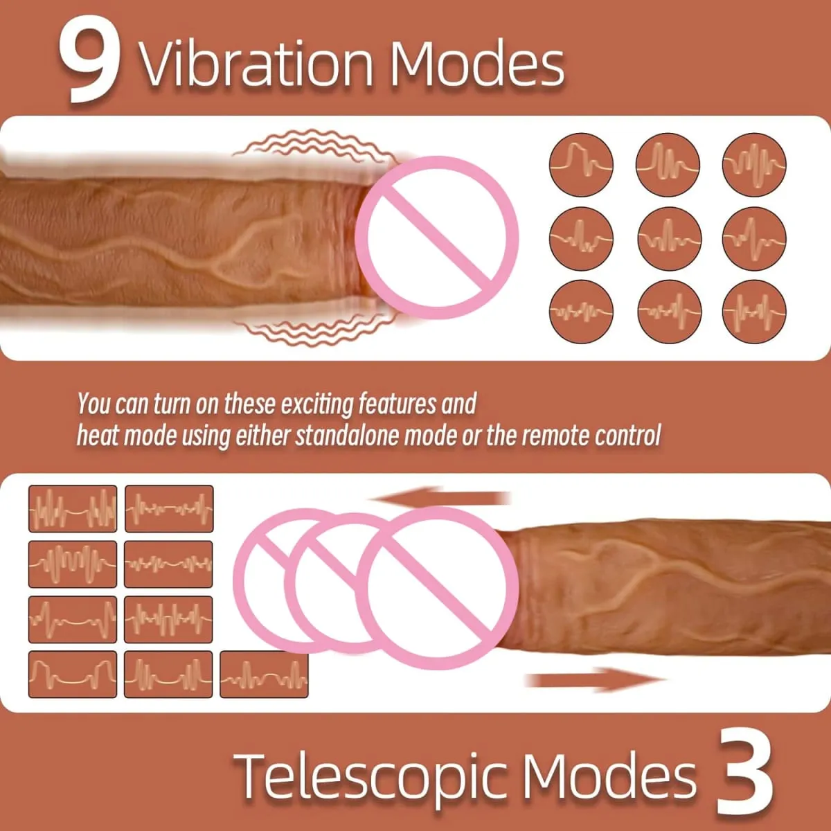 Realistic Heating Telescopic Dildo Vibrator Penis Dick Butt Plug Masturbator Sexy Adult Women Anal Dildos Vibrators Sex Toys 18 — image 3
