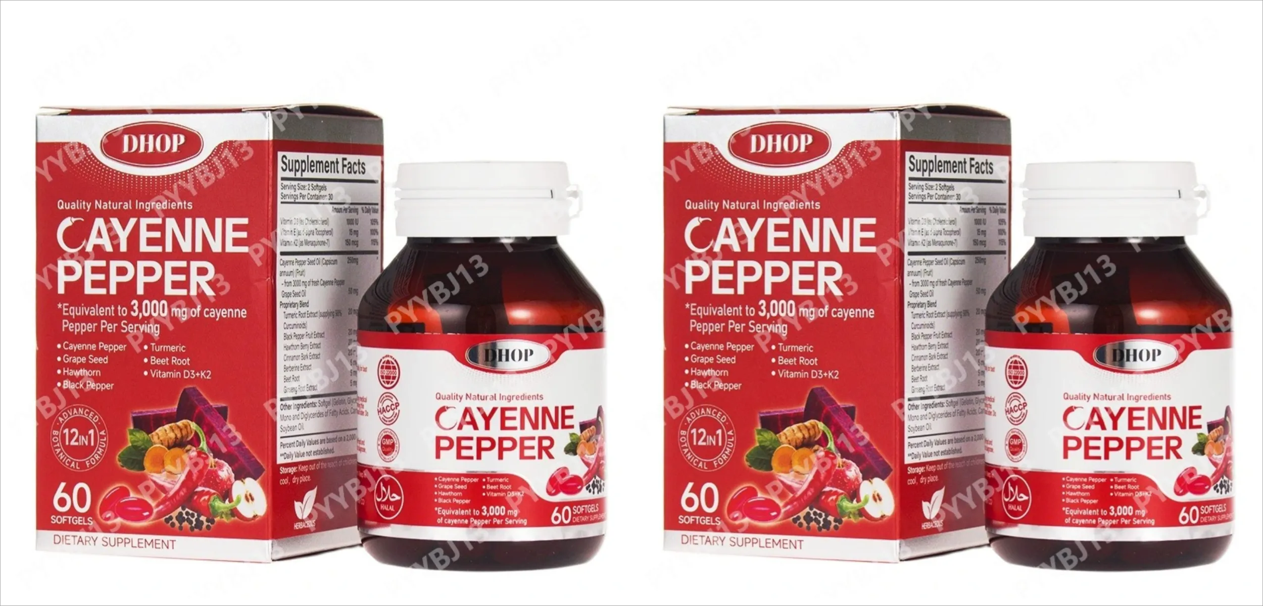 Cayenne Pepper Capsules -Daily Wellness Support- Pure Cayenne Pepper Extract - Capsaicin Supplements Vegan 60 Count unisex