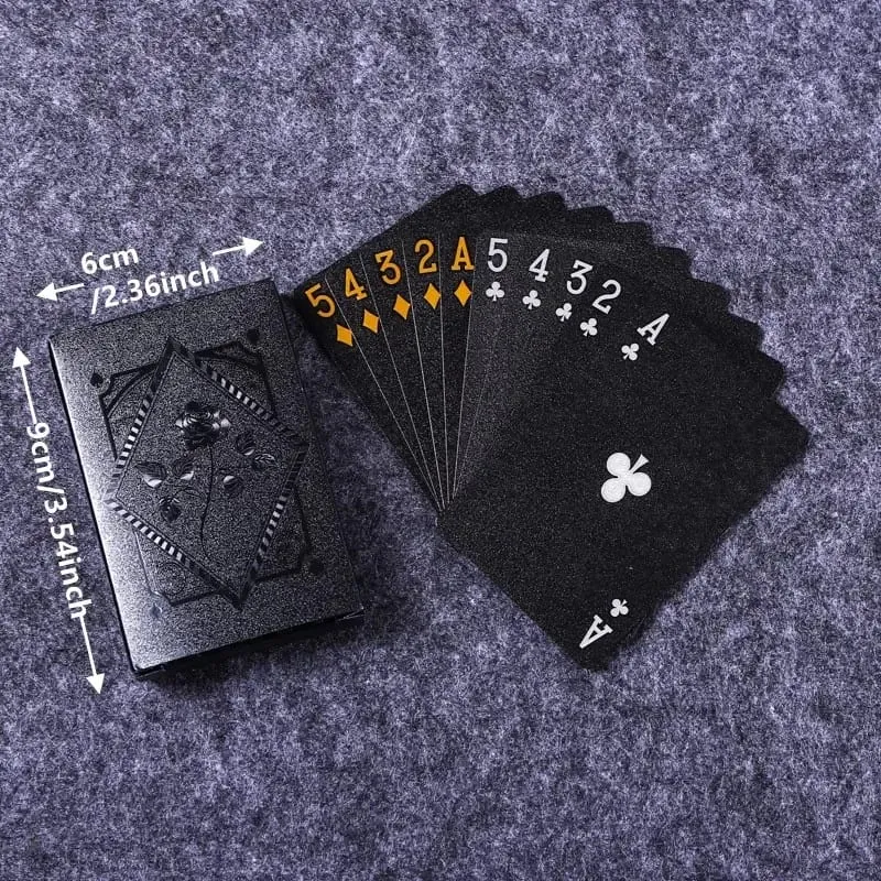 New Color Black Gold Playing Card Game Card Group Waterproof Poker Suit Magic Dmagic Package Board Game Collection Entertainment — image 5