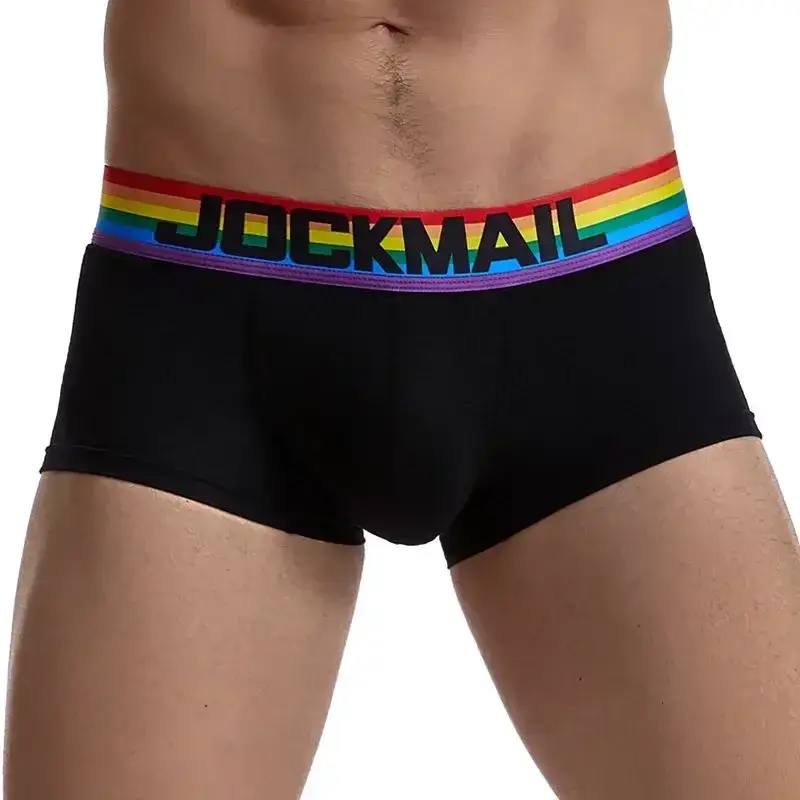 Celana Dalam Pria Sabuk Pelangi Celana Boxer Pria Katun Boxer Pria Pakaian Dalam Sejuk Celana Dalam Pria Celana Boxer Lembut Hitam Putih — image 7