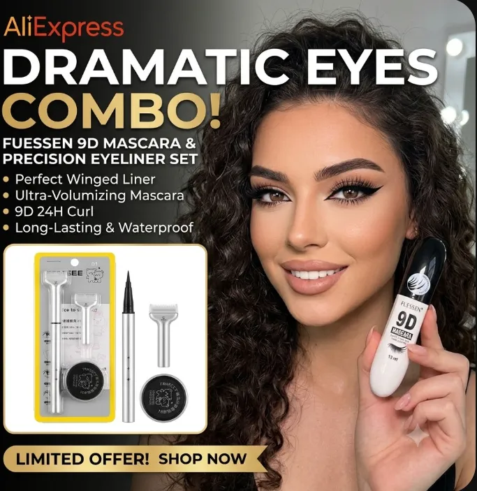 Women's Fine Eyeliner Pen Set And 9D Silk Mascara Combo - Waterproof Smudge-proof Long-lasting Eye Makeup for Party Festival Sta — image 2
