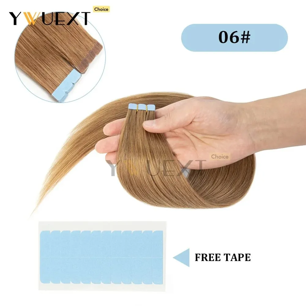 Mini Tape in Human Hair Extensions Natural Straight For Women 12inch-20inch 12.5g-20g Easy to Wear 10pcs/pack Salon Quality — image 12
