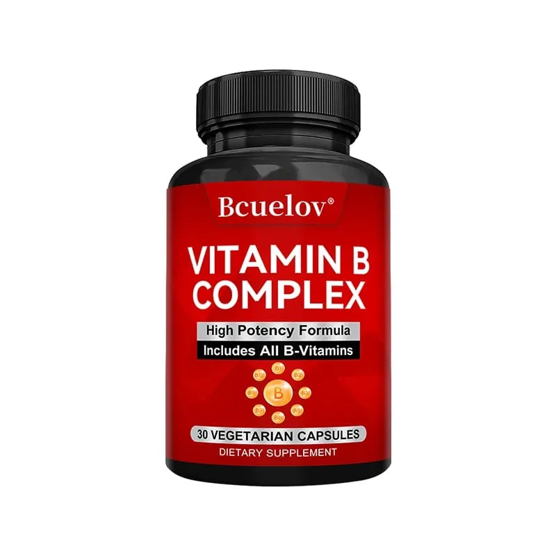 B komplex vitaminok – minden B-vitamin, beleértve a B12 B1 B2 B3 B5 B6 B7 B9 folsavat – Támogatja az egészséges energiaanyagcserét — image 9