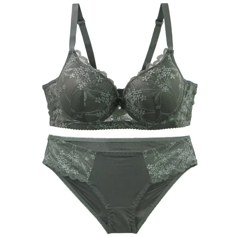 DaiNaFang Gather Anti Side Breast Bra Sets Thin Mold Cup Underwear For Women Breathable Sweat Absorption BC Lingerie — image 4