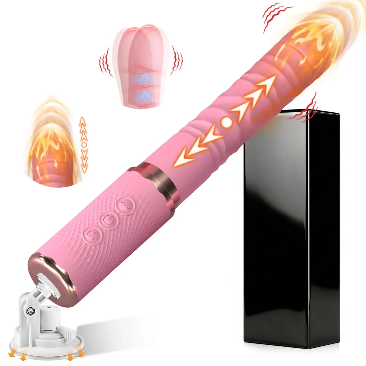 Dual Motor Realistic Thrusting Dildo Vibrator With Heating 10 Mode Sex Toys Vibrator Clitoral Stimulator For Anal Stimulation — image 1