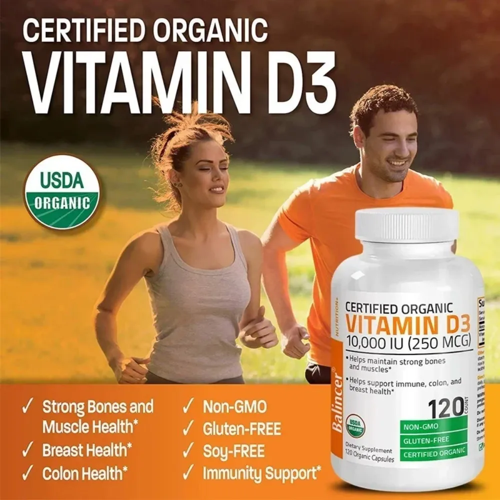 Vitamin D3 - Promotes Healthy Muscle Function and Immune Support Strong Bones and Nervous System Health 120 Capsules — image 3