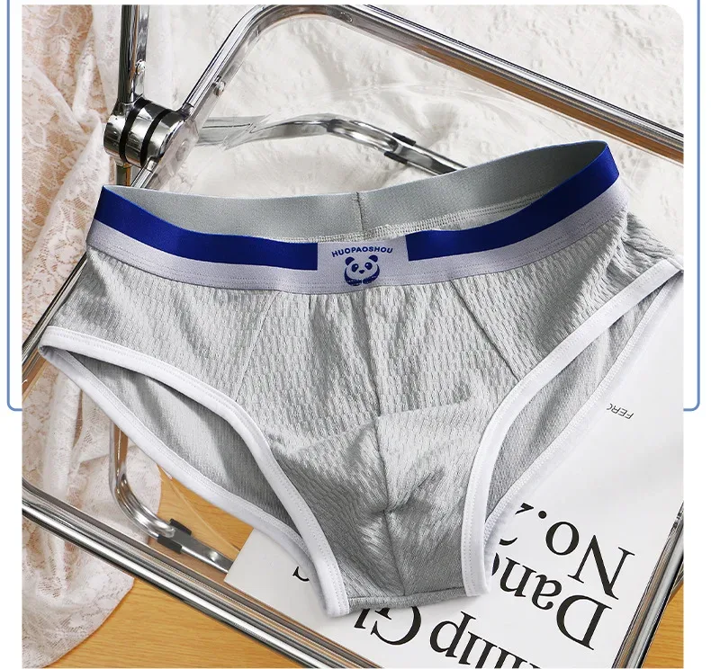 Mga Bagong Panti ng Lalaki Mga Lalaki Sexy na Kasuotang panloob na Teenage Cotton Panties Triangle Pants Malaking Sukat Simple Breathable Manipis na Tide Shorts — image 19