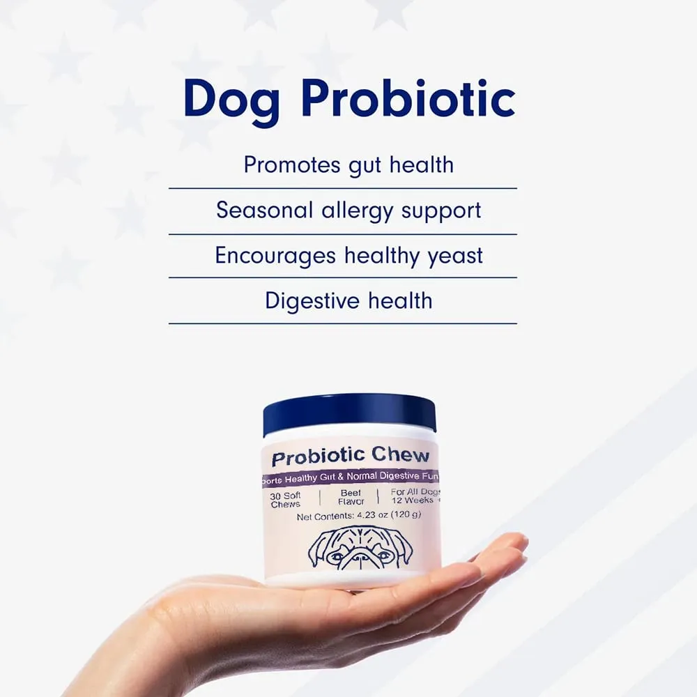 Probiotics Chews for Dogs Support Gut Health Paminsan-minsang Diarrhea Digestive Health at Pana-panahong Allergy - 30 Soft Chew — image 2