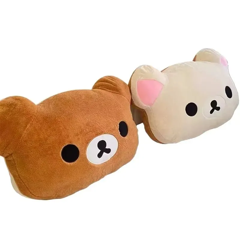 Rilakkuma Bear Plush Pillow Dual Sided Large Soft Bedside Cushion Nap Pillow Dormitory Stuffed Doll Birthday Gifts For Fan — image 5