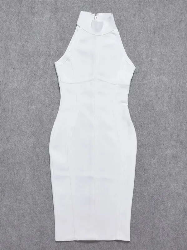 Sexy verão elegante vestido elástico branco sólido esticado império bodycon vestido 2024 moda feminina vestido de festa xl atacado — image 8