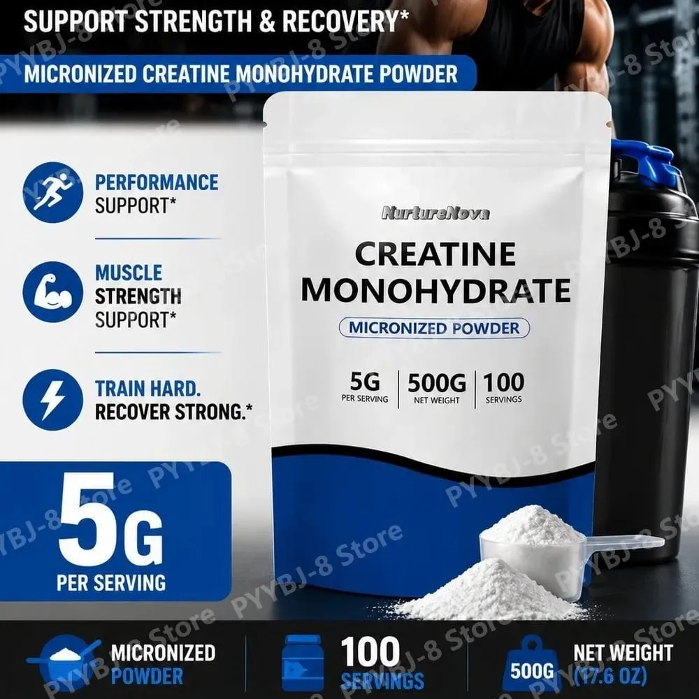 NutureNova Creatine Monohydrate Powder Micronized Gym Strength Training Ingredient for Fitness 100 Servings 500g Net Weight — image 7