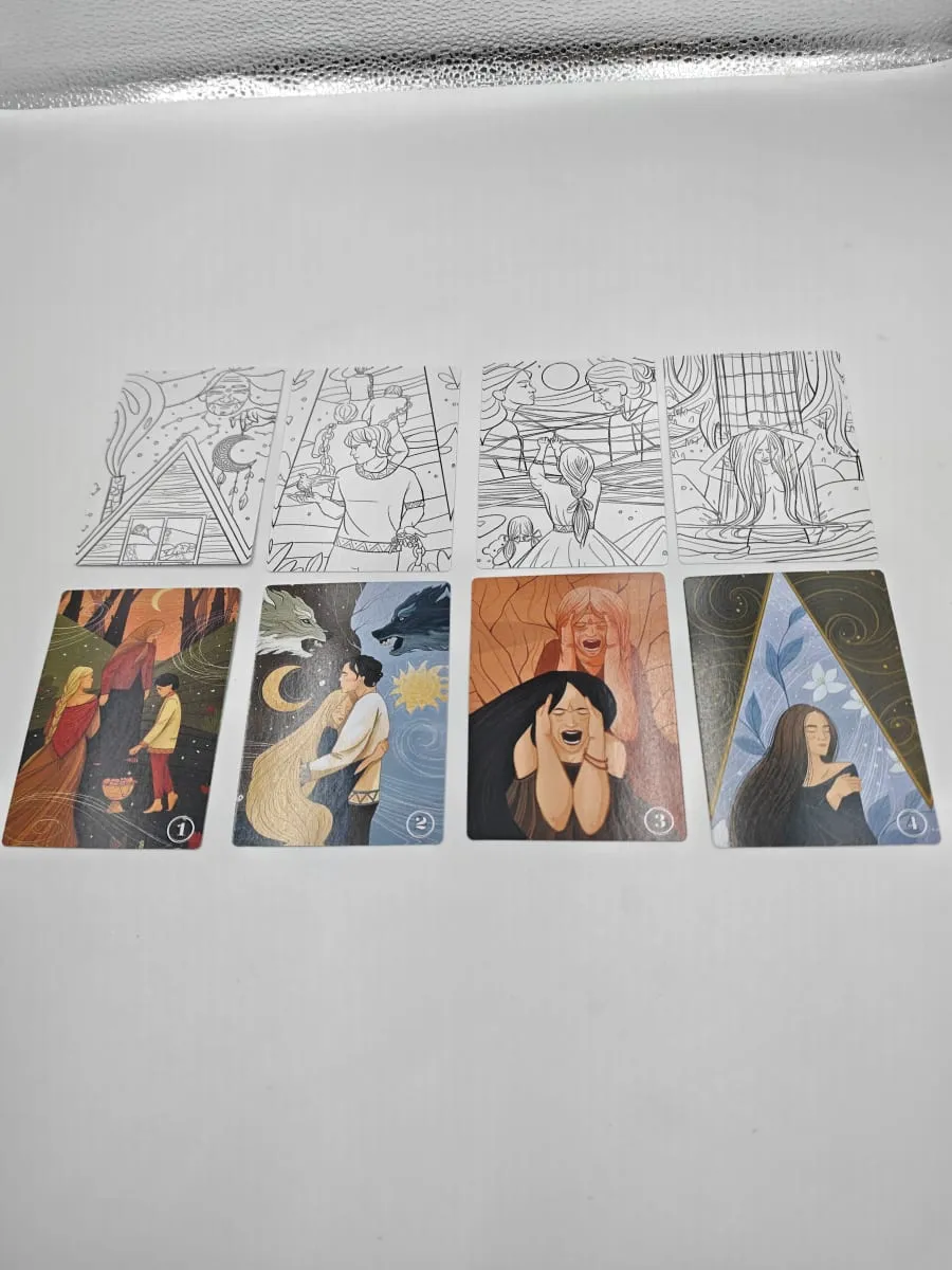 POI Oracle Cards 100 Cards Deck Russian Ver. With Guidebook Healing Family Therapy Tarot Cards Divination Art Therapy — image 2