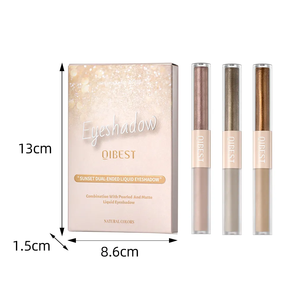Double Head Glitter Matte Eye shadow Stick Makeup Sets Long Lasting Shimmer 2 In 1 Liquid Eyeshadow Cosmetic Sets 6 Color