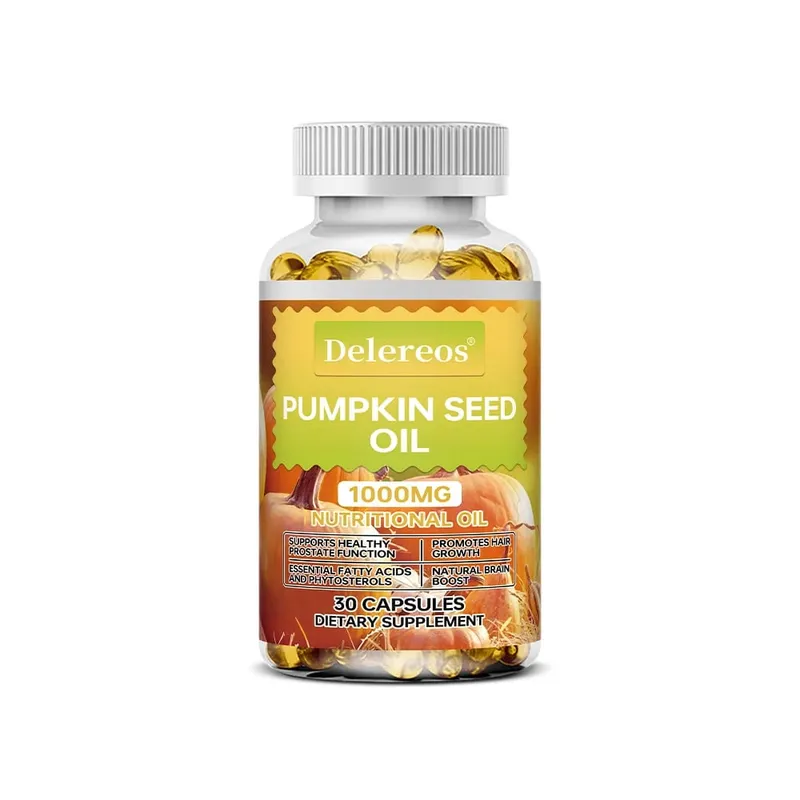 Pumpkin Seed Oil Capsules 1000mg Sinusuportahan ang Prostate Urinary Bladder at Kalusugan ng Buhok para sa Mga Lalaki Cardiovascular Health Non-GMO — image 8