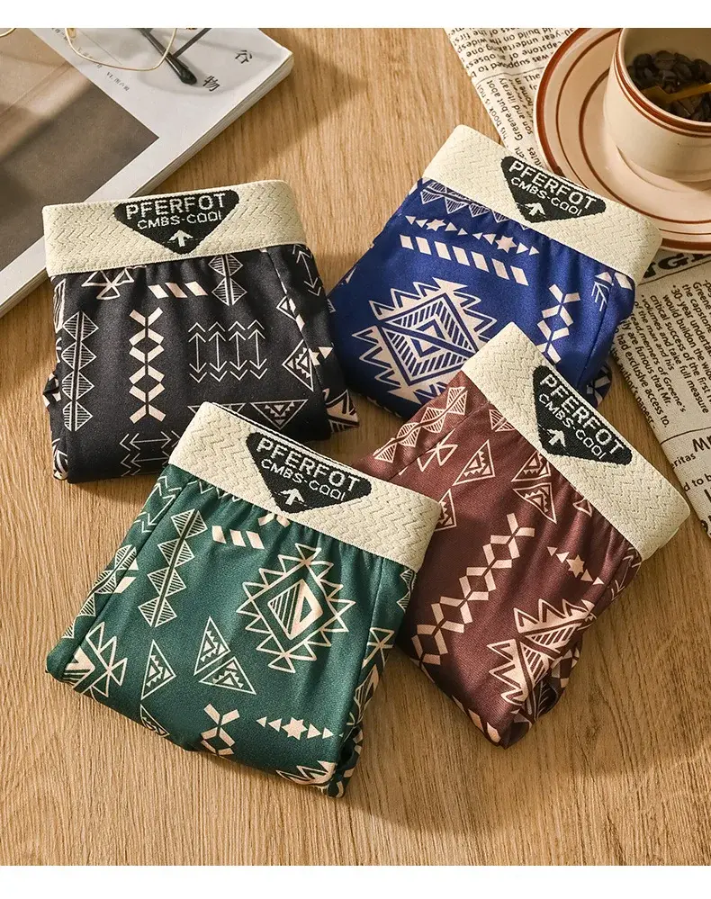 4 pçs shorts esportivos homens graffiti boxers e cuecas moda masculina boxer briefs algodão homem boxer calcinha conjunto homem roupa interior — image 11