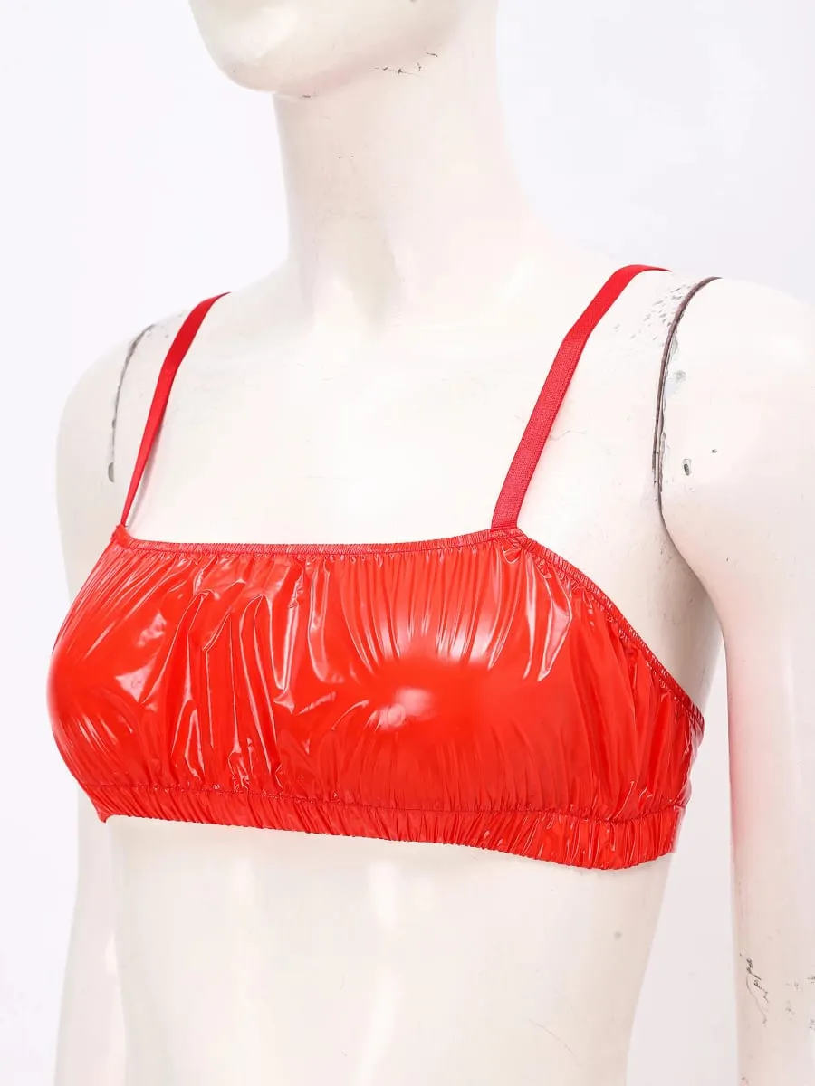 Conjunto feminino brilhante de lingerie à prova d'água, roupa de banho, roupa de dormir, sutiã sem almofada, roupa de banho para praia e piscina — image 2