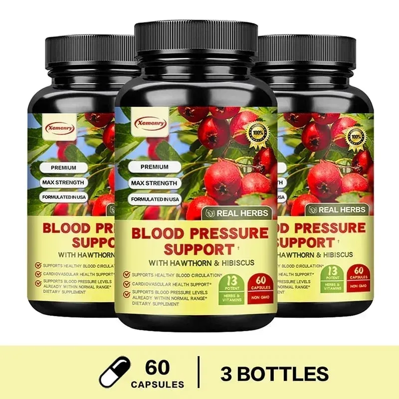 Suporta sa Presyon ng Dugo - Sinusuportahan ang Cardiovascular Health Nagpapalakas ng Enerhiya at Immunity para sa Kalusugan ng Puso - na may Hawthorn at Hibiscus — image 11