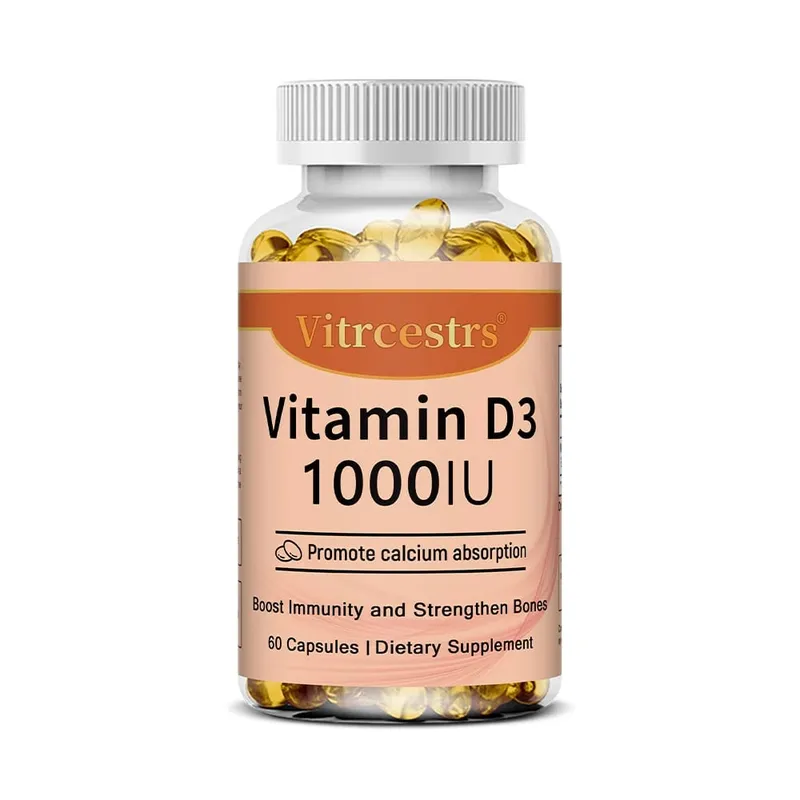 Vitamin D3 1000iu til immunstøtte Sund muskelfunktion og knoglesundhed - Ikke-GMO glutenfri 120 grøntsagskapsler — image 7