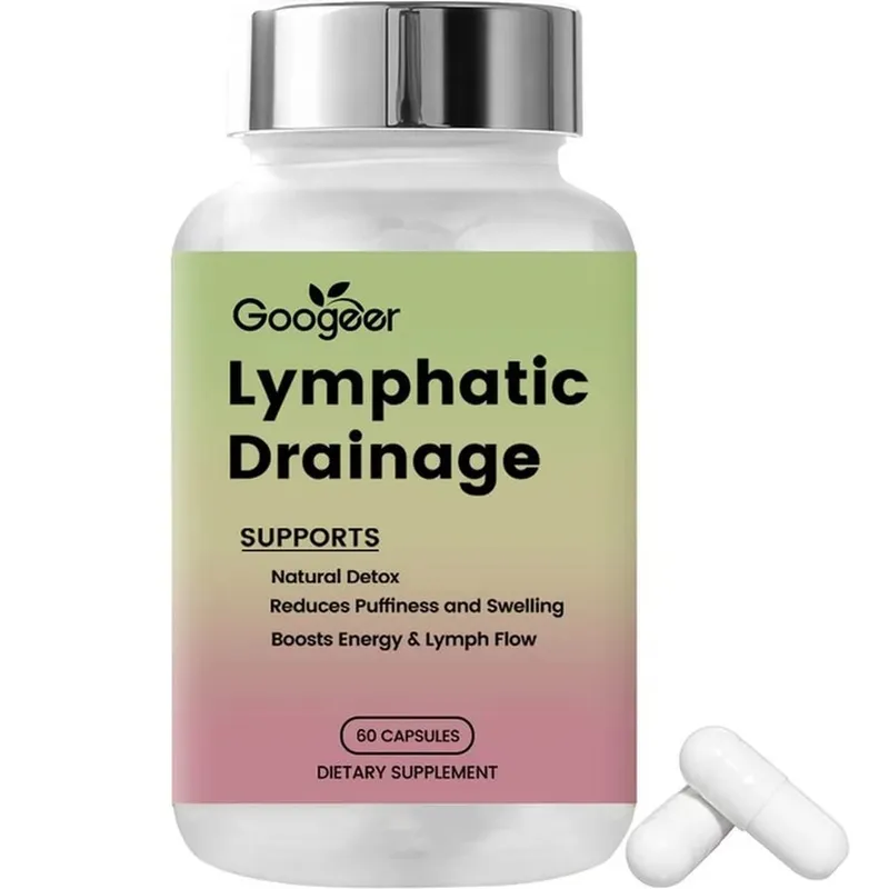 Googeer Lymphatic Support Capsules with Diosmin Hesperidin Horse Chestnut Bromelain Butcher's Broom Daily Wellness 60 Capsules
