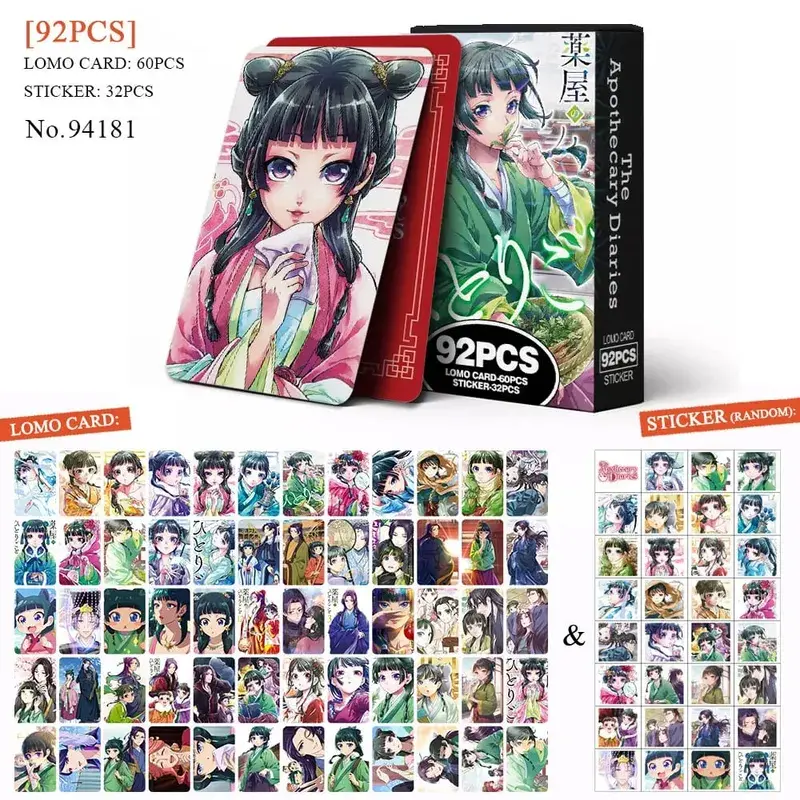 Tarjeta postal de Anime Attack on Titan Lomo, juguete Haikyuu boticario diarios Honkai Star Rail, tarjetas de colección con pegatinas de regalo — image 11