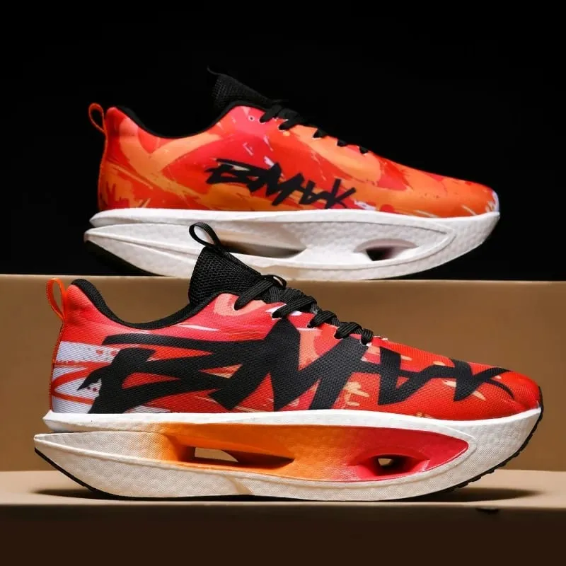 Men Running Shoes Carbon Board Marathon Speciality Sports Outdoor Air Breathable Lightweight Women Comfortable Athletic Sneakers