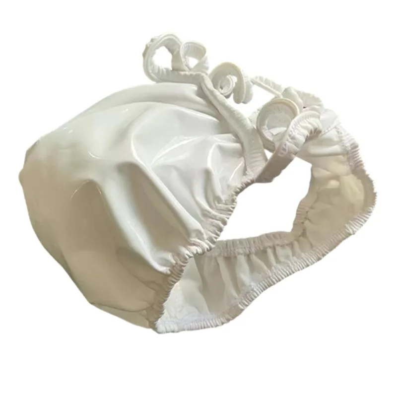 Sexy Men PVC Shiny U Convex Pouch Briefs Low-Rise G-string Latex Oil Gloosy Sexy Thong Carapace U Bulge Underwear — image 11